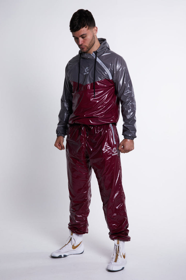 HYBRID PERFORMANCE SWEAT SUIT - RED/GREY