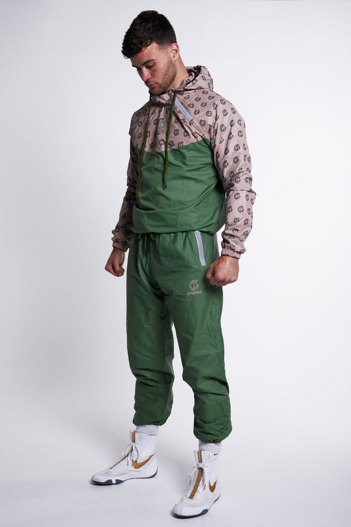 HYBRID PERFORMANCE SWEAT SUIT - GREEN/PRINT