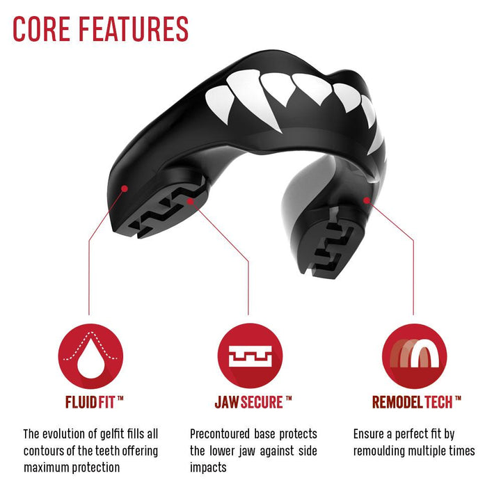 SAFEJAWZ 'FANGZ' MOUTHGUARD FOR BRACES