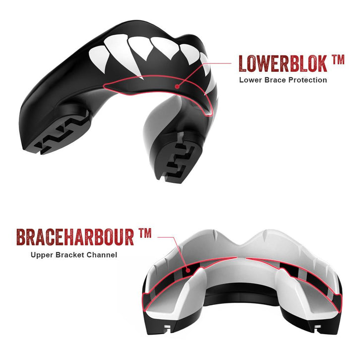 SAFEJAWZ 'FANGZ' MOUTHGUARD FOR BRACES