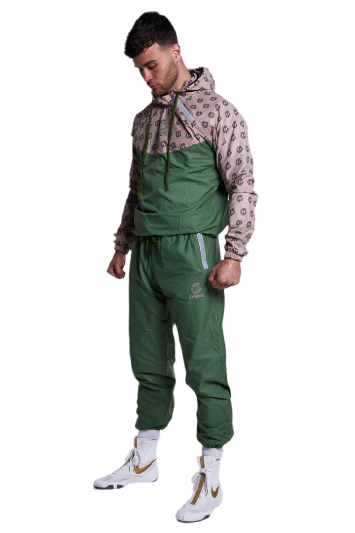 HYBRID PERFORMANCE SWEAT SUIT - GREEN/PRINT