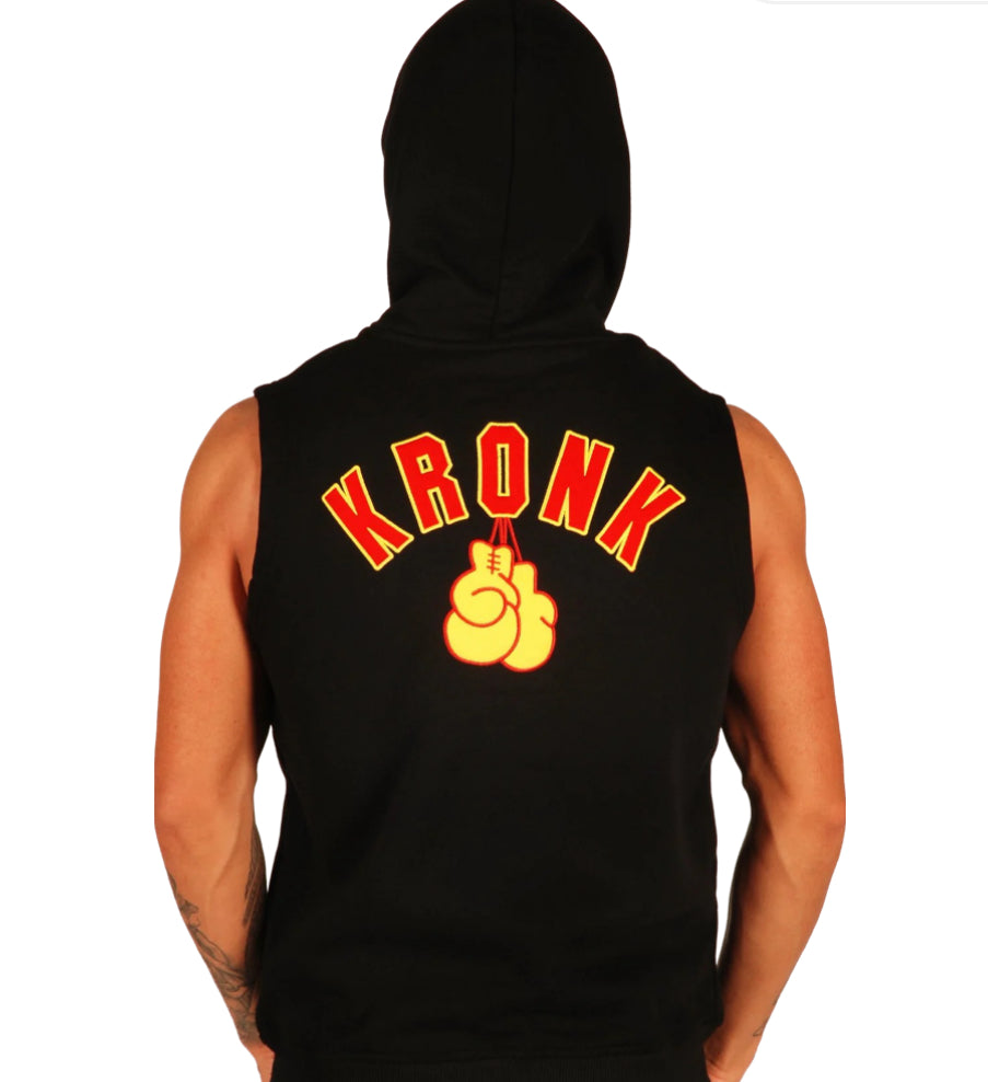 KRONK GLOVES ZIP SLEEVLESS HOODIE