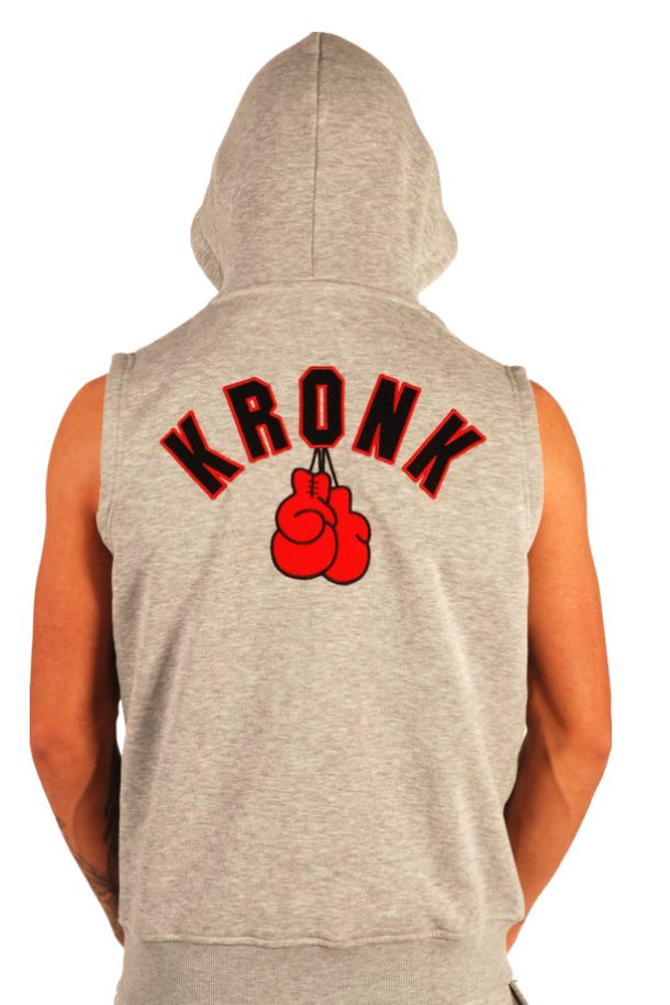 KRONK GLOVES ZIP SLEEVLESS HOODIE