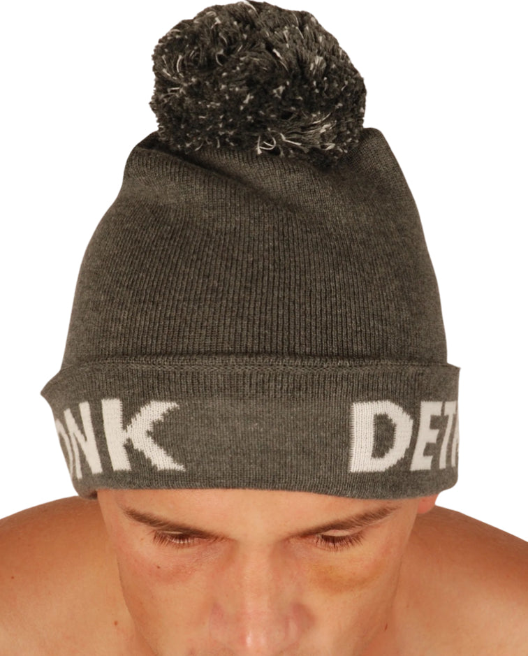 KRONK WOOLY HAT CHARCOAL/WHITE