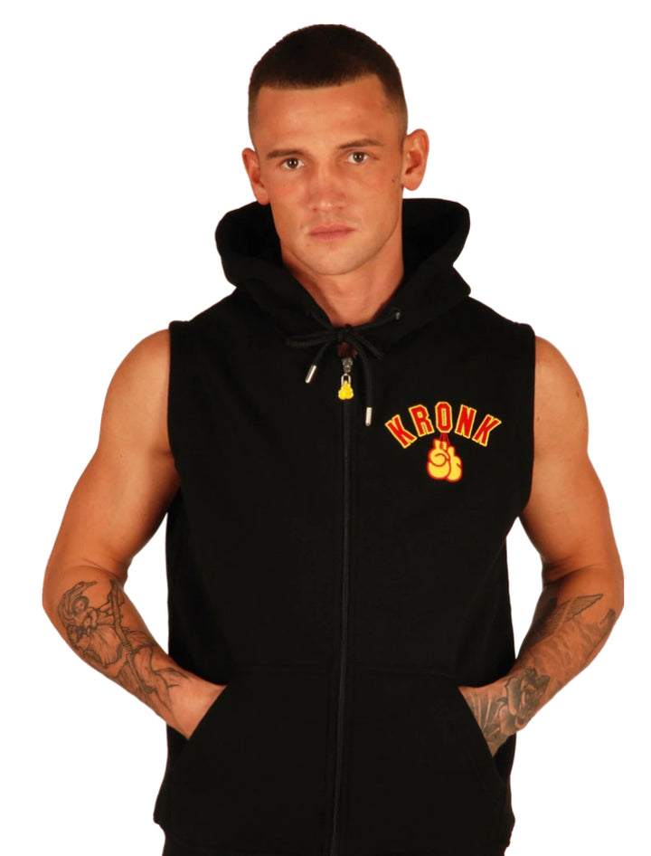 KRONK GLOVES ZIP SLEEVLESS HOODIE