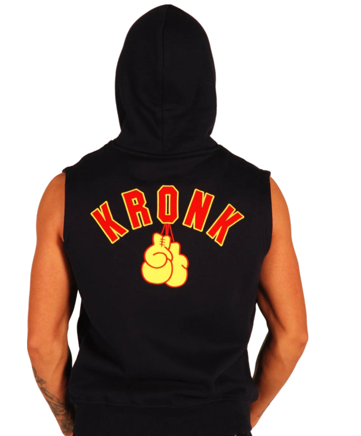 KRONK GLOVES ZIP SLEEVLESS HOODIE