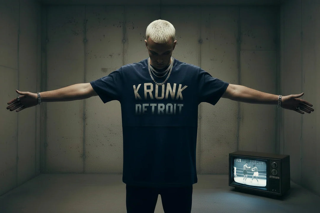 KRONK FADED DETROIT LOOSE FIT ICONIC T SHIRT