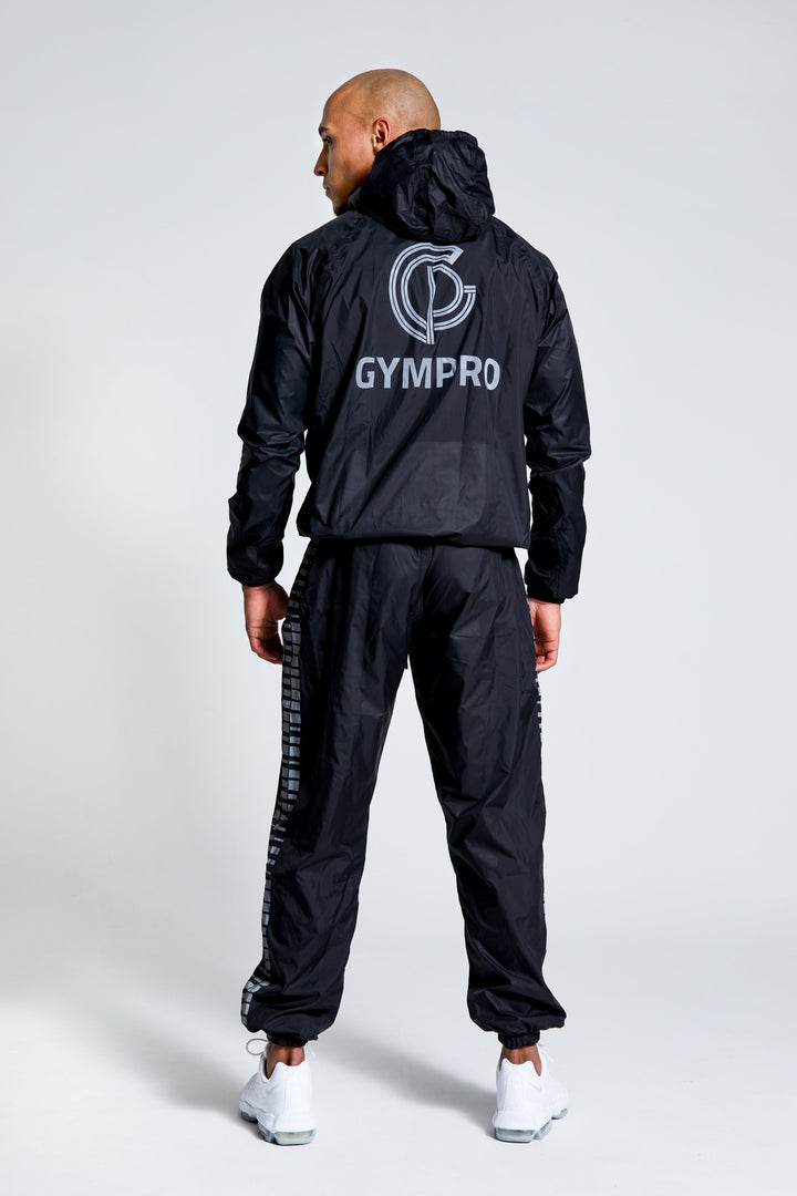 HYBRID PERFORMANCE SWEAT SUIT -BLACK/REFLECTIVE