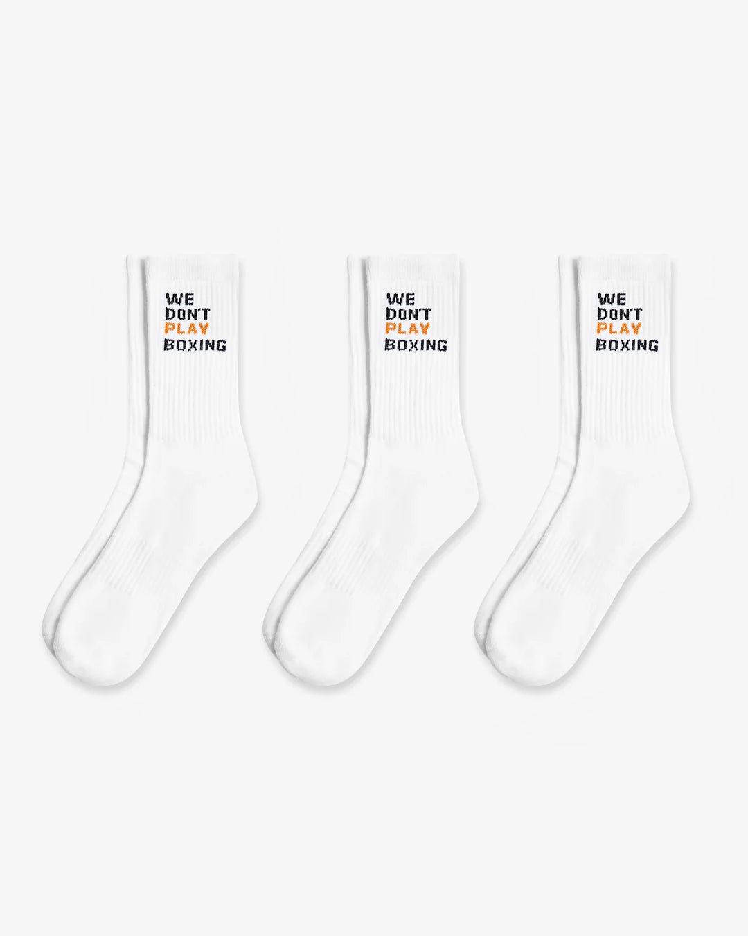BOX RAW WE DON'T PLAY BOXING CREW SOCKS (3 PAIRS)