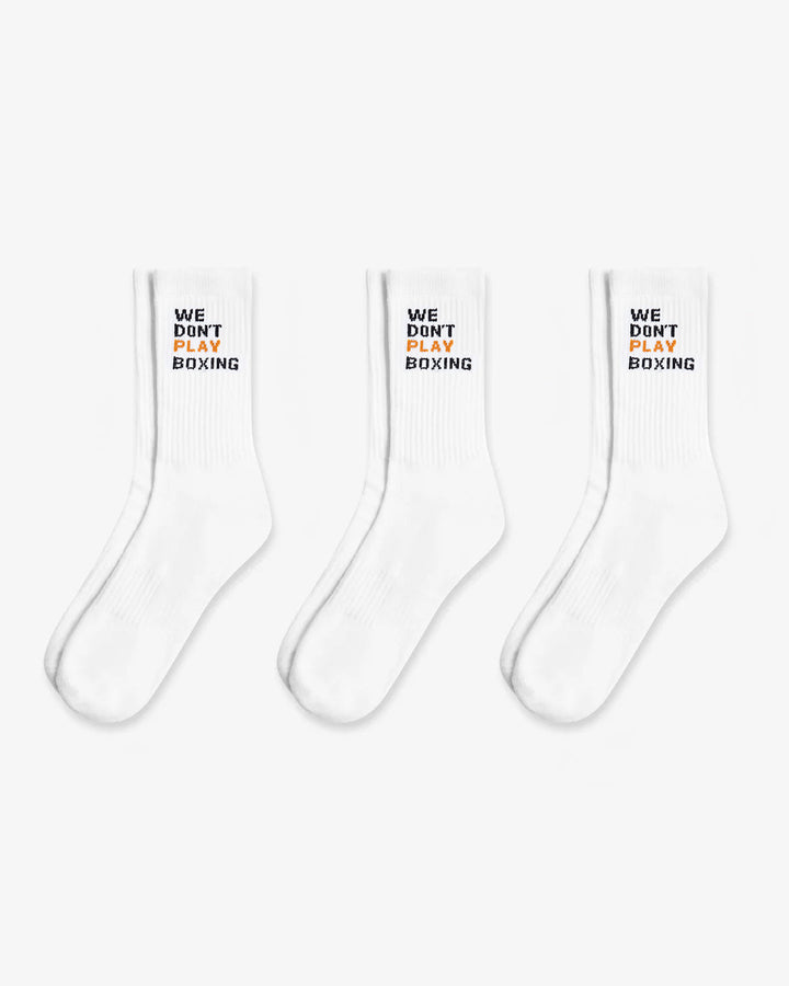 BOX RAW WE DON'T PLAY BOXING CREW SOCKS (3 PAIRS)