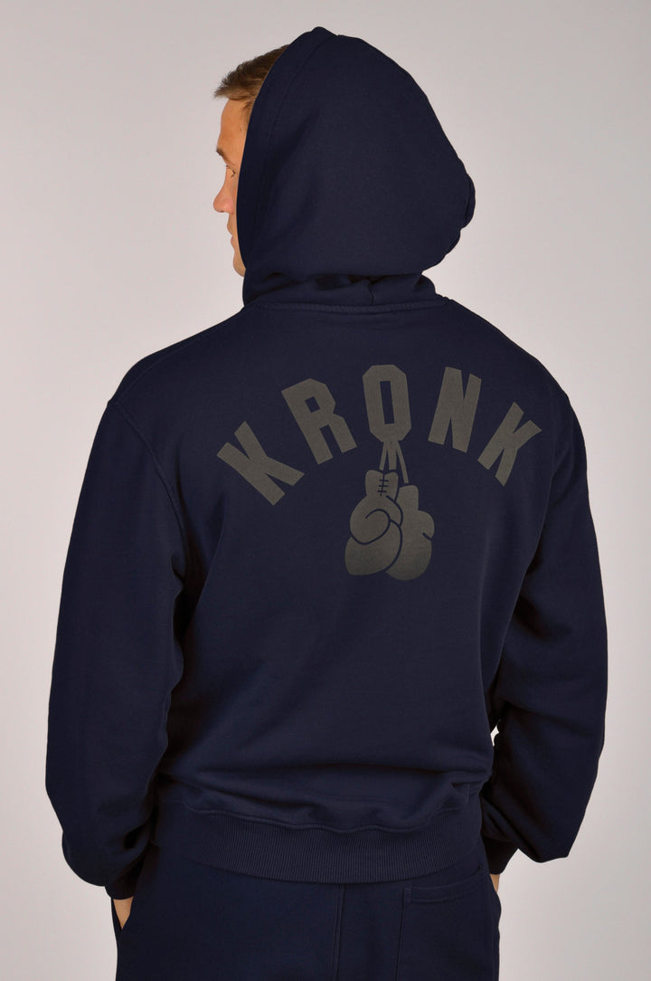 KRONK FADED GLOVES VINTAGE WASHED HOODIE NAVY