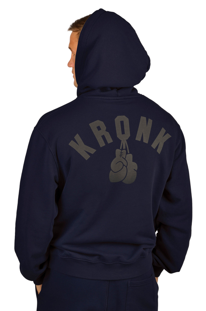 KRONK FADED GLOVES VINTAGE WASHED HOODIE NAVY