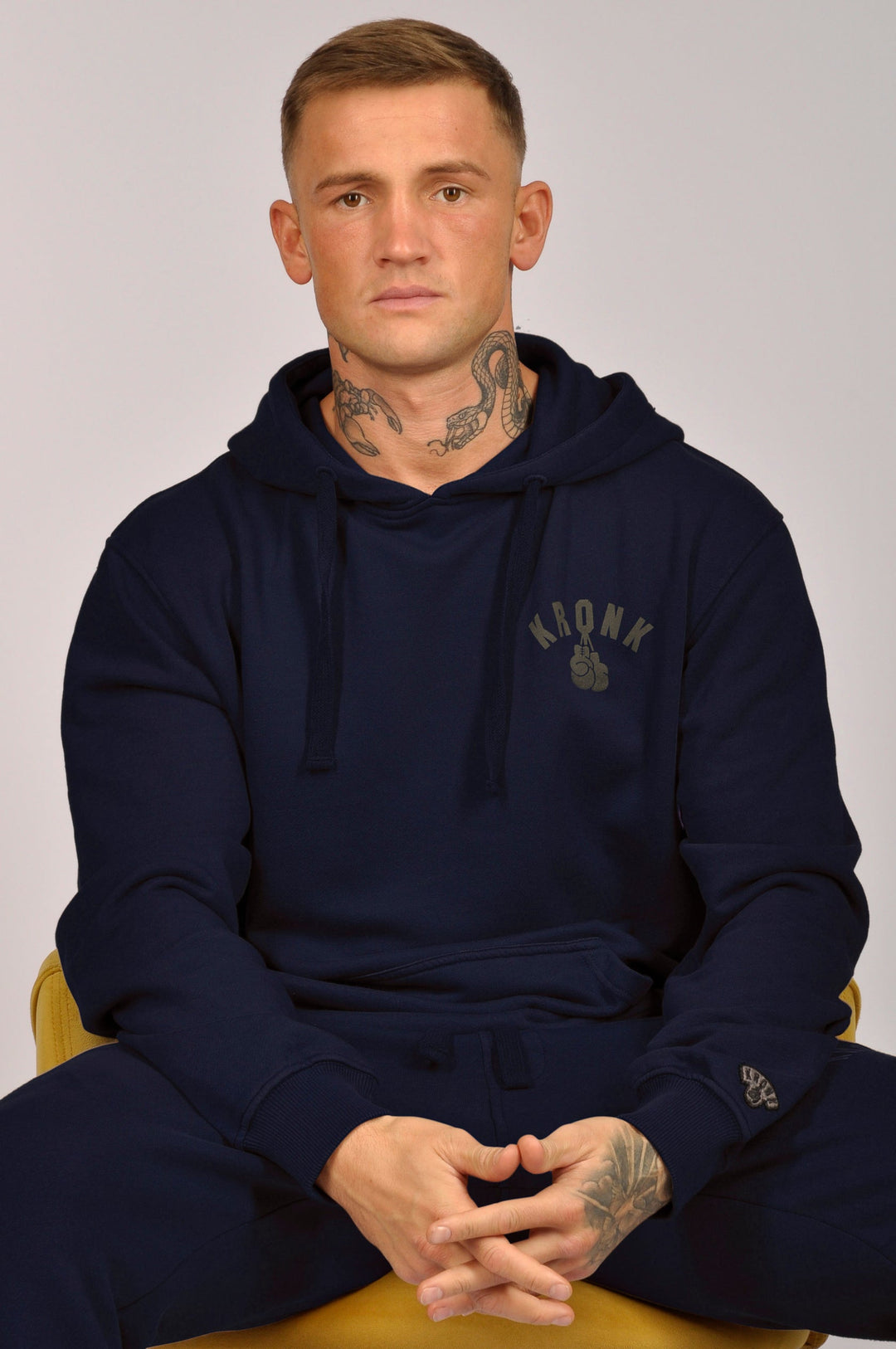 KRONK FADED GLOVES VINTAGE WASHED HOODIE NAVY