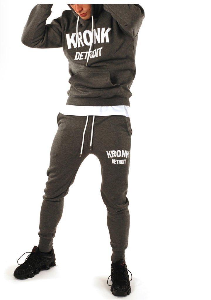 KRONK DETROIT JOGGERS REGULAR FIT CHARCOAL WAS £42.99 NOW £24.99